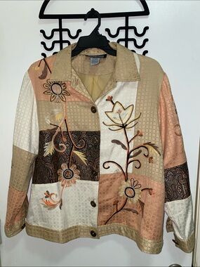 Indigo Moon Textured Button-Up Shirt in Beige